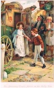 The Runaway Couple arrive at the Holly Tree by Arthur A. Dixon
