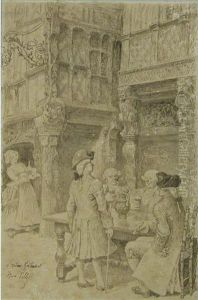 A L'auberge by Charles Henri Pille