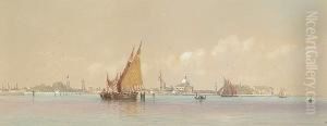 A View Of Venice From The Lagoon by Henry Pilleau