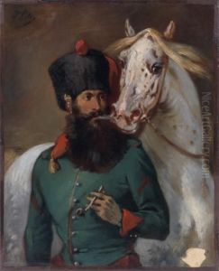Militaire Et Son Cheval by Isidore Alexandre Augustin Pils