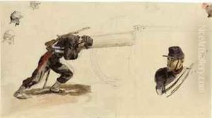 Studies Of Soldiers by Isidore Alexandre Augustin Pils
