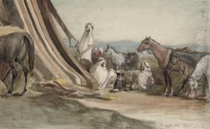 An Arab Encampment In Algeria by Isidore Alexandre Augustin Pils
