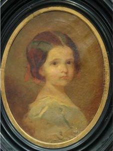 Portrait D Enfant by Isidore Alexandre Augustin Pils