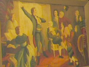 Rougetde Lisle Chantant La 
Marseillaise Pour Le Premiere Fois Chezdietrich - Maire De Strasbourg by Isidore Alexandre Augustin Pils