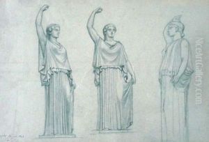 Trois Etudes De Sculptures Antiques