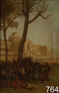 Soldati Accampati. by Isidore Alexandre Augustin Pils