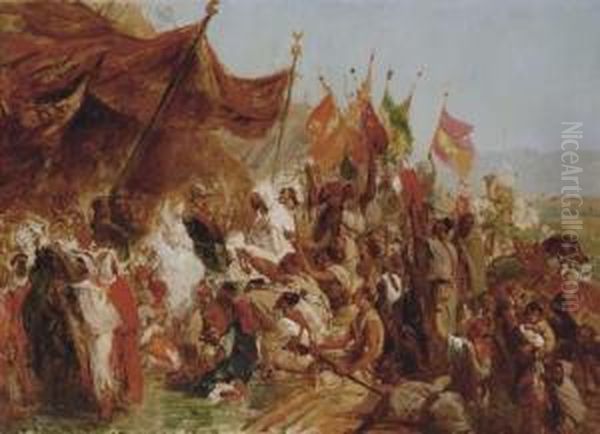 A Large Oil Study For La Fete Donnee - view 1