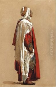 A Study Of A Man In Oriental Costume by Isidore Alexandre Augustin Pils