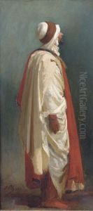 Study Of An Arab Standing by Isidore Alexandre Augustin Pils
