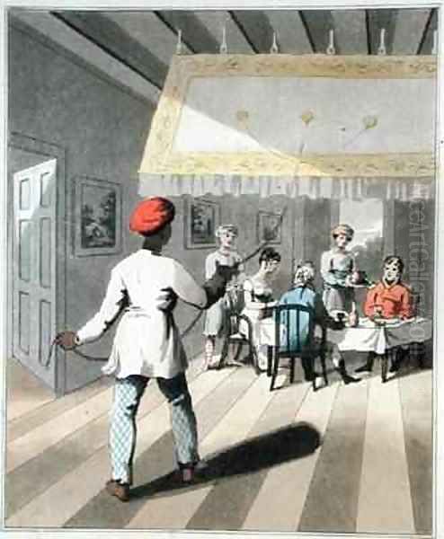 A Gentlemans Kedmutgars or Table Servants bringing in Dinner - view 1