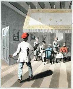 A Gentlemans Kedmutgars or Table Servants bringing in Dinner by Charles D'Oyly
