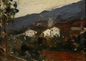 Paisaje Con Casas by Ignacio Pinazo Camarlench