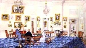 The Winter Room in the Artists House at Patna India by Charles D'Oyly