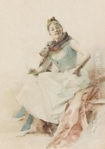 Bildnis Einer Sitzenden Jungen Dame. Bildnis Einer Sitzenden Jungen Dame.