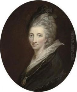 Portrait Of Hester Lynch Thrale by Robert Edge Pine