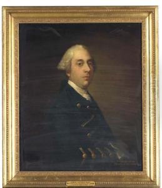 Portrait Of John Coope, Half-length, In Blue Uniform - view 1
