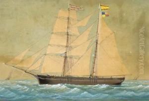 The Spanish Polacra-schooner Francisqueta by Jose Pineda Guerra