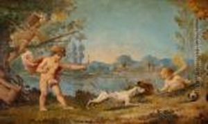 Hunting Scene. "la Chasse" by Gustave Nicolas Pinel
