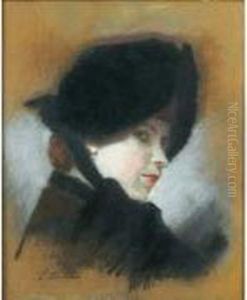 Portrait De Femme by Gustave Nicolas Pinel