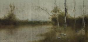 Paisaje Con Rio by Jose Pinelo Llull