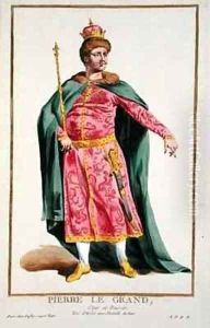 Portrait of Peter I the Great Czar of Russia 1672-1725 by Pierre Duflos