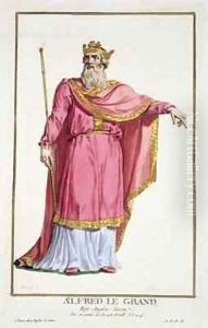 Alfred the Great 849-99 by Pierre Duflos