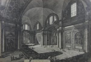 Veduta Interna Della Chiesa Della Madonna Degli Angioli by Giovanni Battista Piranesi