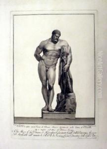 Ercole In Riposo, Opera Greca Di
 Glicone Stenese Difsotterrato Nelle Terme Di Caracalla, Che Si Ammira 
Nell'atrio Di Palazzo Farnese