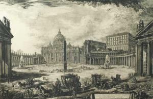 Piazza E Basilica Di San Pietro by Giovanni Battista Piranesi