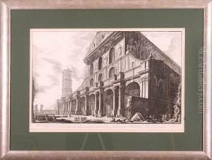 Kosciol San Paolo Fuori Le Mura W Rzymie by Giovanni Battista Piranesi