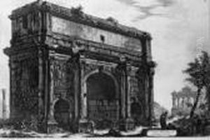 Vedute Di Roma: Veduta Dell'arco Di Settimio Severo by Giovanni Battista Piranesi