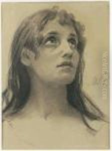 A Study Of A Female Head by Maximilian Pirner