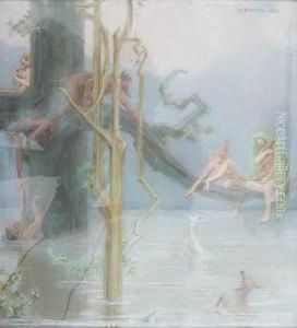 After The Floods. 1922. 53 X 48,3 Cm by Maximilian Pirner