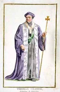 Thomas Cranmer 1489-1556 Archbishop of Canterbury 1533-56 from Receuil des Estampes representant les Rangs et les Dignites suivant le Costume de toutes les Nations existantes