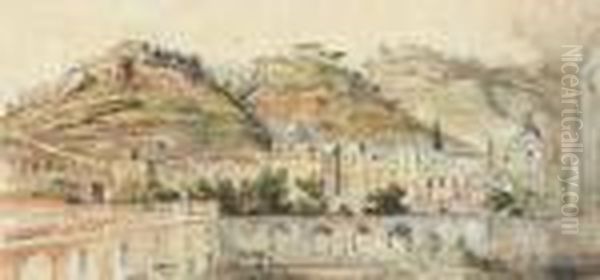 La Villa Lucia Vue De Naples
Aquarelle Gouachee Sur Trait De Crayon Noir - view 1
