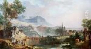 Vue D'isola D'isora (entre Rome Et Naples)