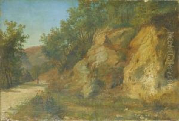 Viale Di Campagna Con Figure - view 1