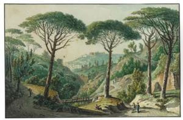 A View Of The Villa Gallo,
Naples, The Fortress Sant'elmo And Thecarthusian Monastery Of San
Martino Beyond - view 1