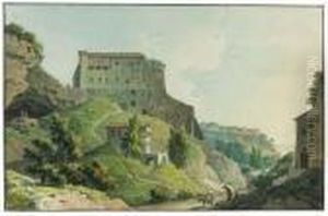A View Of Vietri At The Bay Of Salerno, Italy by Anthonie Sminck Pitloo
