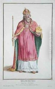 Sigismund Holy Roman Emperor from Receuil des Estampes representant les Rangs et les Dignites suivant le Costume de toutes les Nations existantes by Pierre Duflos