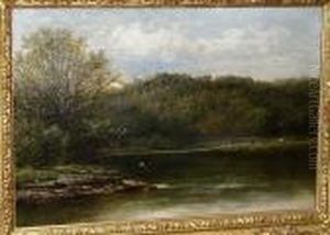 "on The Severn Below Arley", 
Monogrammed 'w.p.', Signed And Dated 'wm Pitt 1897' And Inscribed With 
Title Verso