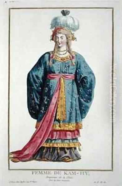 Wife of Kang Tsi from Recuil des Estampes epresentant les Rangs et les Dignites suivant le Costume de toutes les ations existantes - view 1