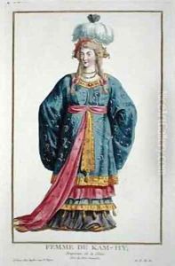 Wife of Kang Tsi from Recuil des Estampes epresentant les Rangs et les Dignites suivant le Costume de toutes les ations existantes by Pierre Duflos