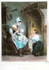 The Wetnurse by Achille-Jacques-Jean-Marie Deveria