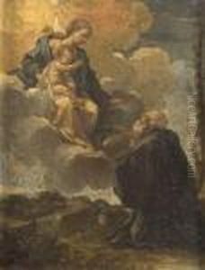 L'apparition De La Vierge A L'enfant A Saint Jean A Patmos. by Giovanni Battista Pittoni the younger