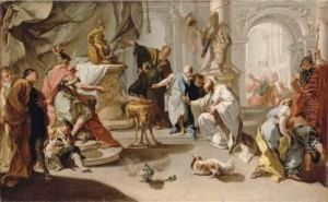Hannibal Swearing Revenge Against The Romans by Giovanni Battista Pittoni the younger