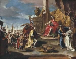 The Continence Of Scipio by Giovanni Battista Pittoni the younger