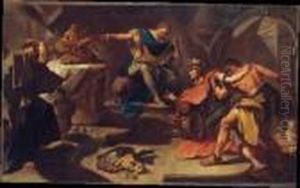 Sant'eustachio Rifiuta Di Adorare Gli Idoli by Sebastiano Ricci