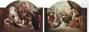 The Sacrifice Of Jephthah's Daughter; And Solomon And The Queen Ofsheba by Sebastiano Ricci