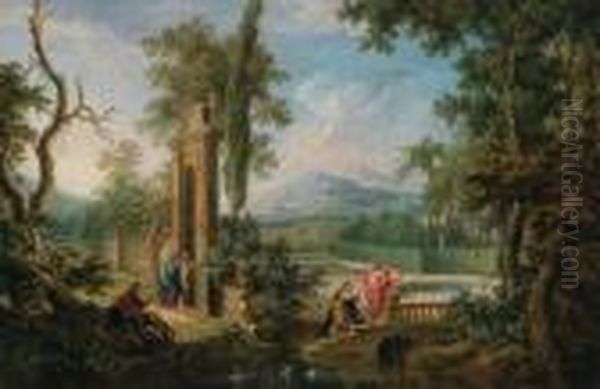 Landschaft Mit Christus Und Magdalena Sowie Die Begegnung Von Maria Und Elisabeth - view 1